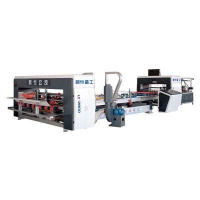 380v Voltado completo automático cartón corrugado cartón cartón caja de cartón Flexo carpeta pegamento