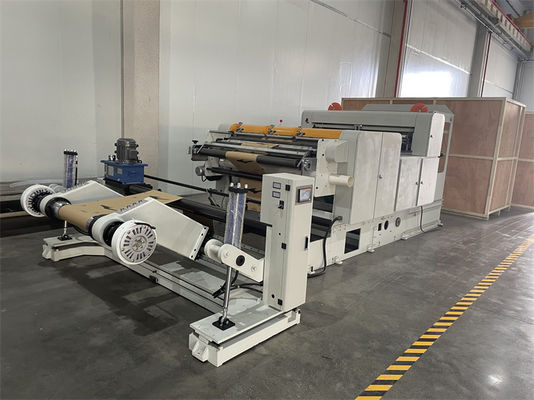 Hoja de papel rotativa con motor de corte de 3.0KW y peso máximo del rodillo de 1200KG
