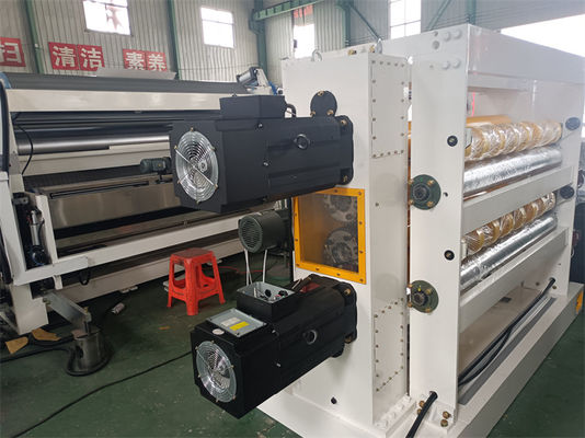 Máquina de corte giratorio de doble cuchillo helicoidal de doble capa para línea de corrugador de 6000 mm