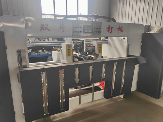Máquina de costura de dos piezas altamente semiautomática para la fabricación de cajas corrugadas de altura mínima de 200 mm
