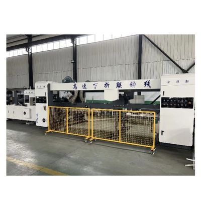 Máquina de impresión automática de cartón ondulado con pegamento automático de carpeta hecha