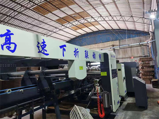 Máquina de impresión automática de cartón ondulado con pegamento automático de carpeta hecha
