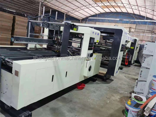 Máquina de impresión automática de cartón ondulado con pegamento automático de carpeta hecha