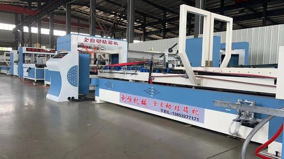 Máquina de pegado automático de cartón corrugado con accionamiento eléctrico