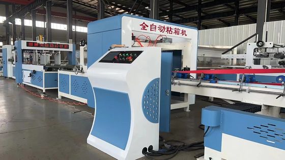 Máquina de pegado automático de cartón corrugado con accionamiento eléctrico
