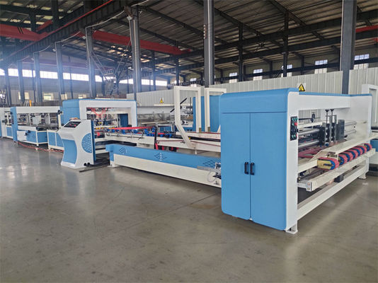 Gluer automático de carpetas de cartón corrugado con impresión flexo 16000*4300*1860mm