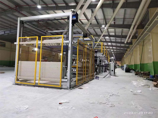 Línea de producción automática de cartón corrugado de 3/5/7 pli con motor principal de 12,5 kW
