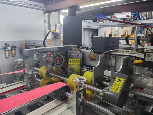 Gluer automático para carpetas de cartón con accionamiento eléctrico para material de embalaje de plástico