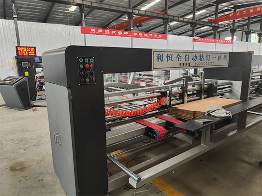 Gluer automático para carpetas de cartón con accionamiento eléctrico para material de embalaje de plástico