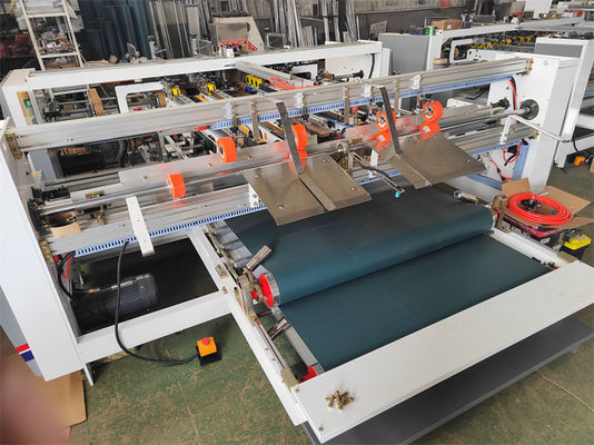 Gluer de carpeta de doble pieza semiautomático de alta velocidad para pegamento de carpeta de caja corrugada