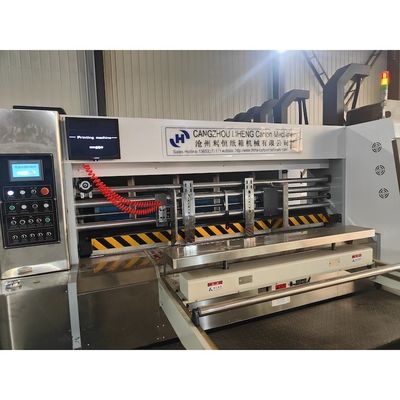 150-200 Pcs/min Velocidad de cartón corrugado de corte a presión Flexo máquina de impresión 1000 KG peso