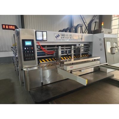 150-200 Pcs/min Velocidad de cartón corrugado de corte a presión Flexo máquina de impresión 1000 KG peso