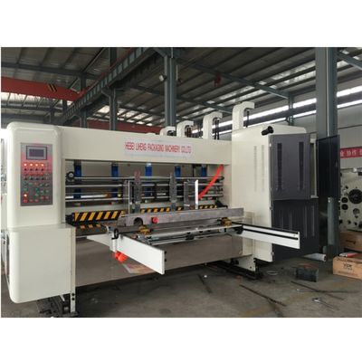 Impresión de cartón ondulado con máquina de corte por diecretación de ranuras con impresión flexo de 6 colores