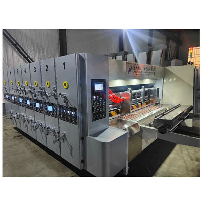 Máquina de impresión flexo corrugada de 1000 kg de peso con ranura y larga vida útil