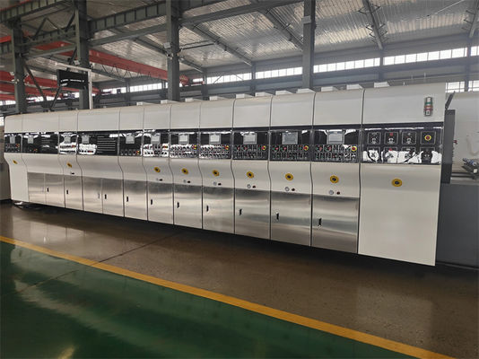 Impresión automática de alta definición Flexo Slotting Rotary Die Cutting con máquina de apilamiento