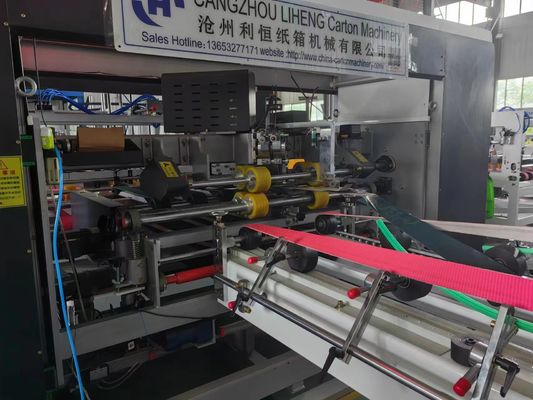 Máquina de moldeado de papel para plegar y pegar cajas de cartón corrugado en bebidas alimenticias