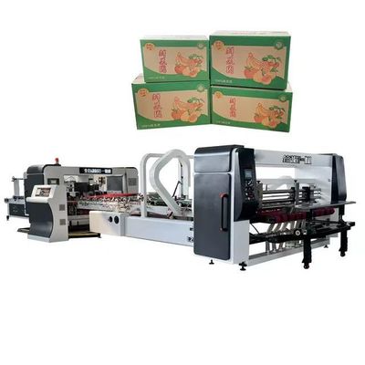Tiendas de alimentos y bebidas Cajas de cartón corrugado Gluer automático de carpetas con voltaje 380V