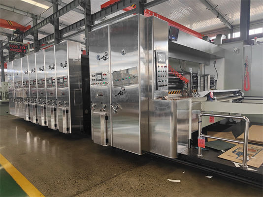 Máquina automática de impresión y corte para la impresión de cajas de cartón corrugado