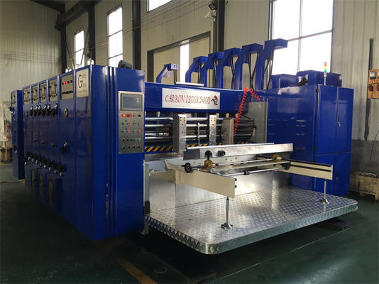 Impresión de alta velocidad de flexo Slotter máquina de corte a presión 4 Color 18000 KG Voltagem 380