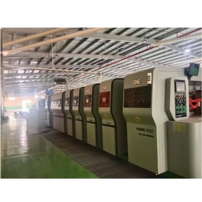 Impresión de cartón corrugado automática completa, máquina de corte de matrices de ranuras, fácil operación