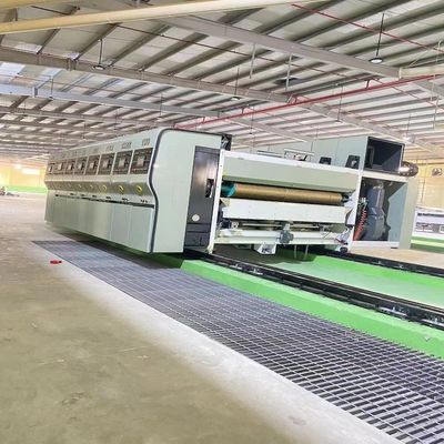 Impresión de cartón corrugado automática completa, máquina de corte de matrices de ranuras, fácil operación