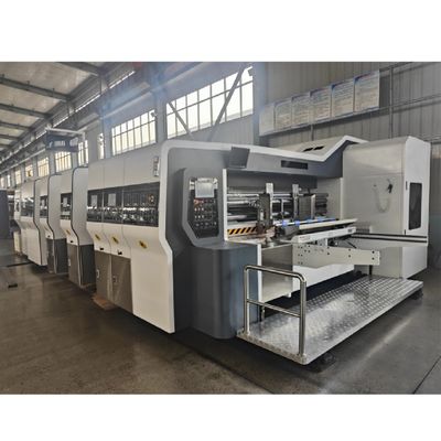 Diseño automático Flexo Impresión Slotting máquina de corte a presión con Vibrator Stacker