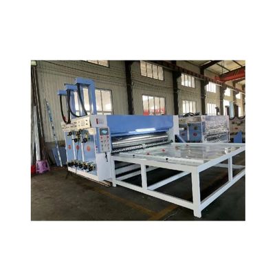 Máquina de impresión de cartón corrugado de alimentación por cadena AC380V 4 colores Flexo con cerradura y creador