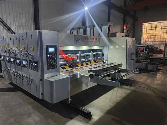 Máquina de impresión automática de flexo slotter para cajas de cartón de cartón corrugado