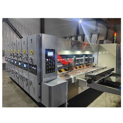 Máquina de cortar rotativo de cartón corrugado de cajas de cartón de 220V Máquina de cortar de cajas de cartón rotativo de cajas de pizza de impresión flexo