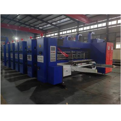 Caja de cartón corrugada de 220V Flexo Printer Impresión de cartón máquina de corte a presión con ranura y corte a presión