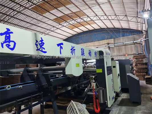 Máquina automática de impresión de cartón flexo corrugado 4 color de carpeta de pegamento para la fabricación de cajas