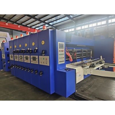 Máquina de impresión flexo totalmente automática de cartón corrugado de corte a presión con voltaje de 380V