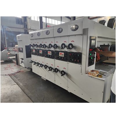 Máquina de impresión flexo totalmente automática de cartón corrugado de corte a presión con voltaje de 380V