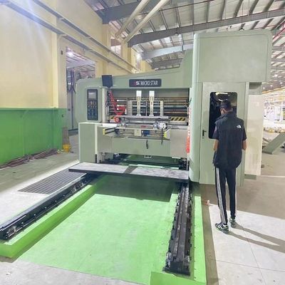Máquina de cortar a presión de 380V de alta velocidad de cartón corrugado de caja de tinta acuática de impresión de ranuras 2 3 4 5 6 Máquina de impresión flexo a color