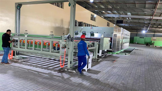 Máquina de cortar a presión de 380V de alta velocidad de cartón corrugado de caja de tinta acuática de impresión de ranuras 2 3 4 5 6 Máquina de impresión flexo a color
