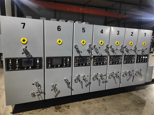 Máquina de cortar a presión de 380V de alta velocidad de cartón corrugado de caja de tinta acuática de impresión de ranuras 2 3 4 5 6 Máquina de impresión flexo a color