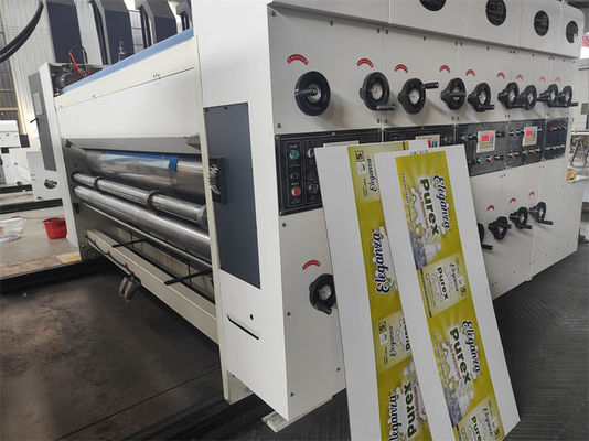 Máquina de cortar a presión de 380V de alta velocidad de cartón corrugado de caja de tinta acuática de impresión de ranuras 2 3 4 5 6 Máquina de impresión flexo a color